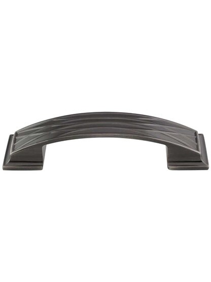 Aberdeen Cabinet Pull - 3 3/4 inch Center-to-Center in Brushed Black Nickel.